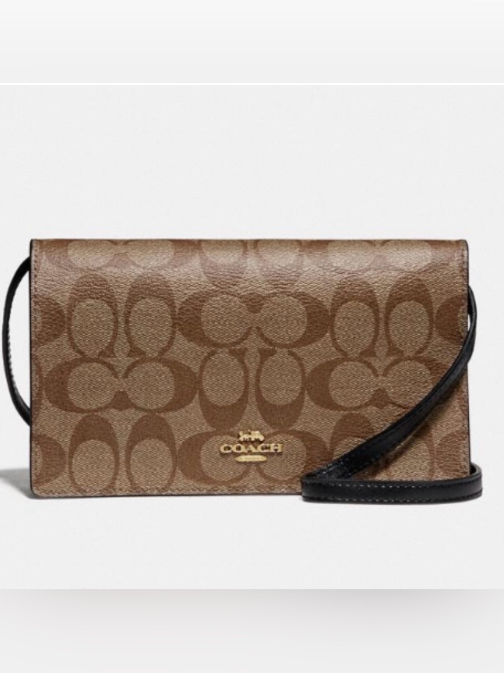 🌟SALE🌟 Coach Anna Foldover Clutch Crossbody, Blocked Signature Canvas